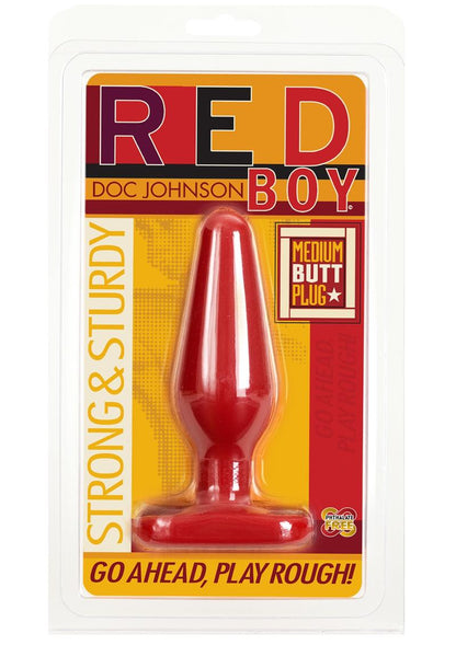 Red Boy Medium Butt Plug Strong and Sturdy by Doc Johnson