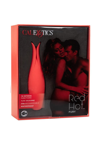 CalExotics Red Hot Fury Rechargeable Silicone Vibrator 10 Functions
