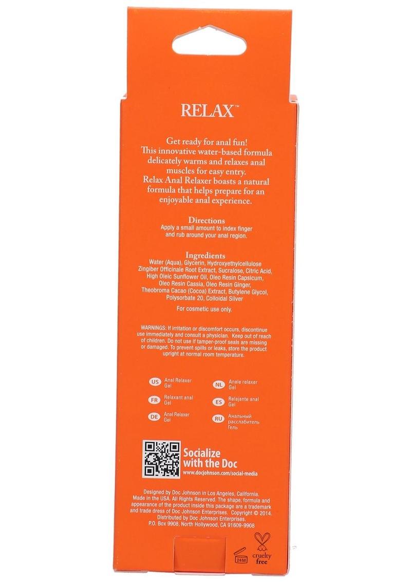 Relax Anal Relaxer Gel Water Based Formula