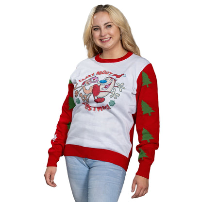 Ren &amp; Stimpy | Crazy About Christmas Sweater