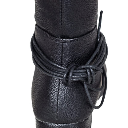 Renaissance Knight DND LARPer Halloween Cosplay Costume Black Boots