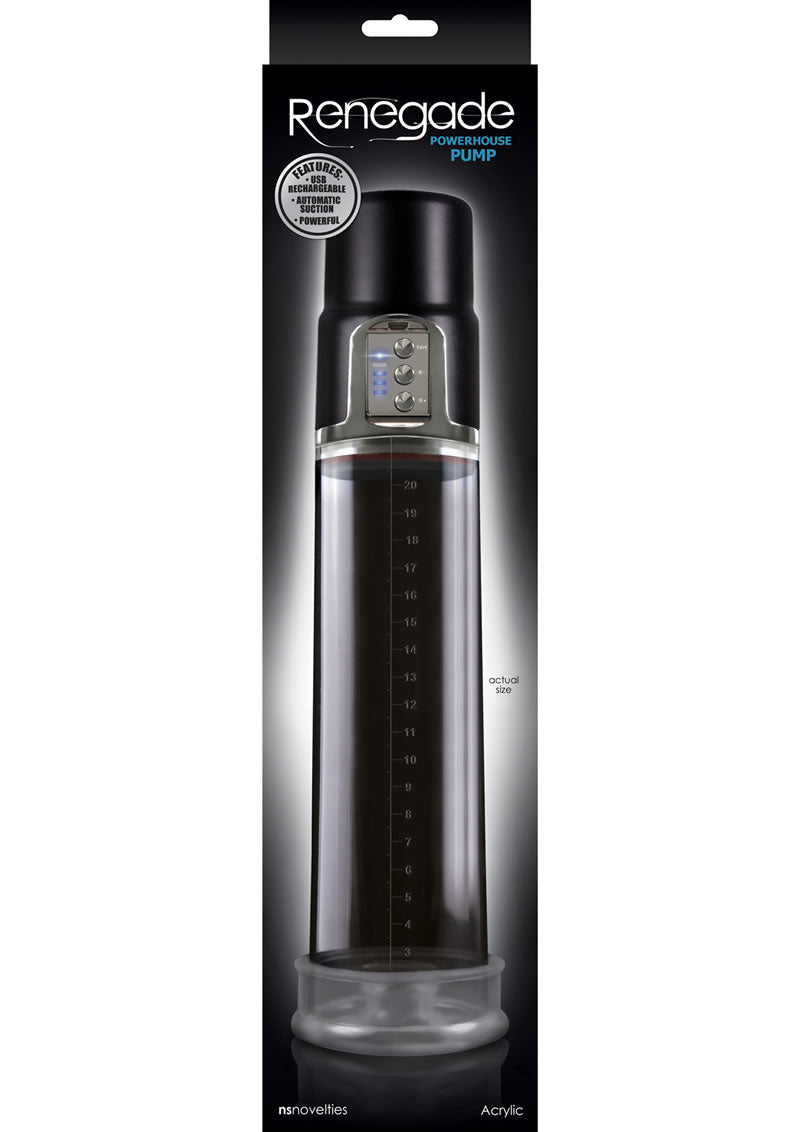 Renegade Powerhouse Rechargeable Penis Pump Automatic Suction