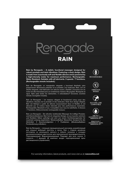 Renegade Rain Rechargeable Silicone Massager