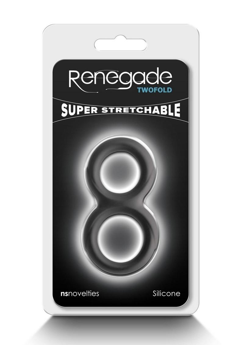 Renegade Twofold Silicone Cock Ring Super Stretchable Dual-Ring