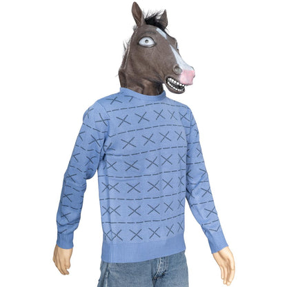 Replica Horse Man Sweater and Jack Halloween Costume Cosplay Mask