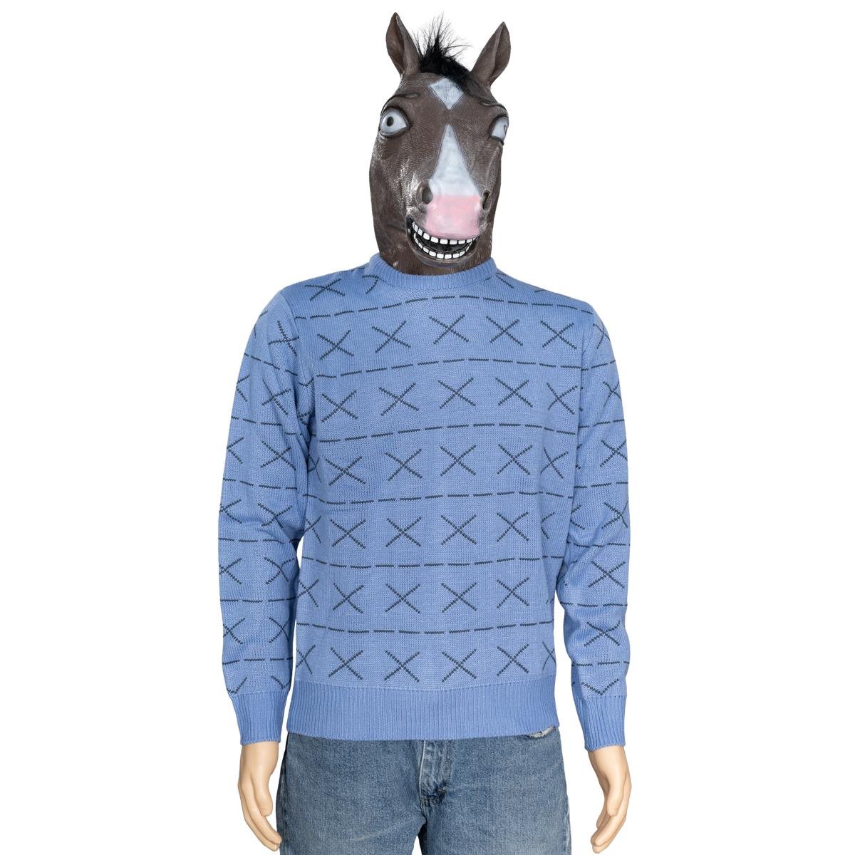 Replica Horse Man Sweater and Jack Halloween Costume Cosplay Mask