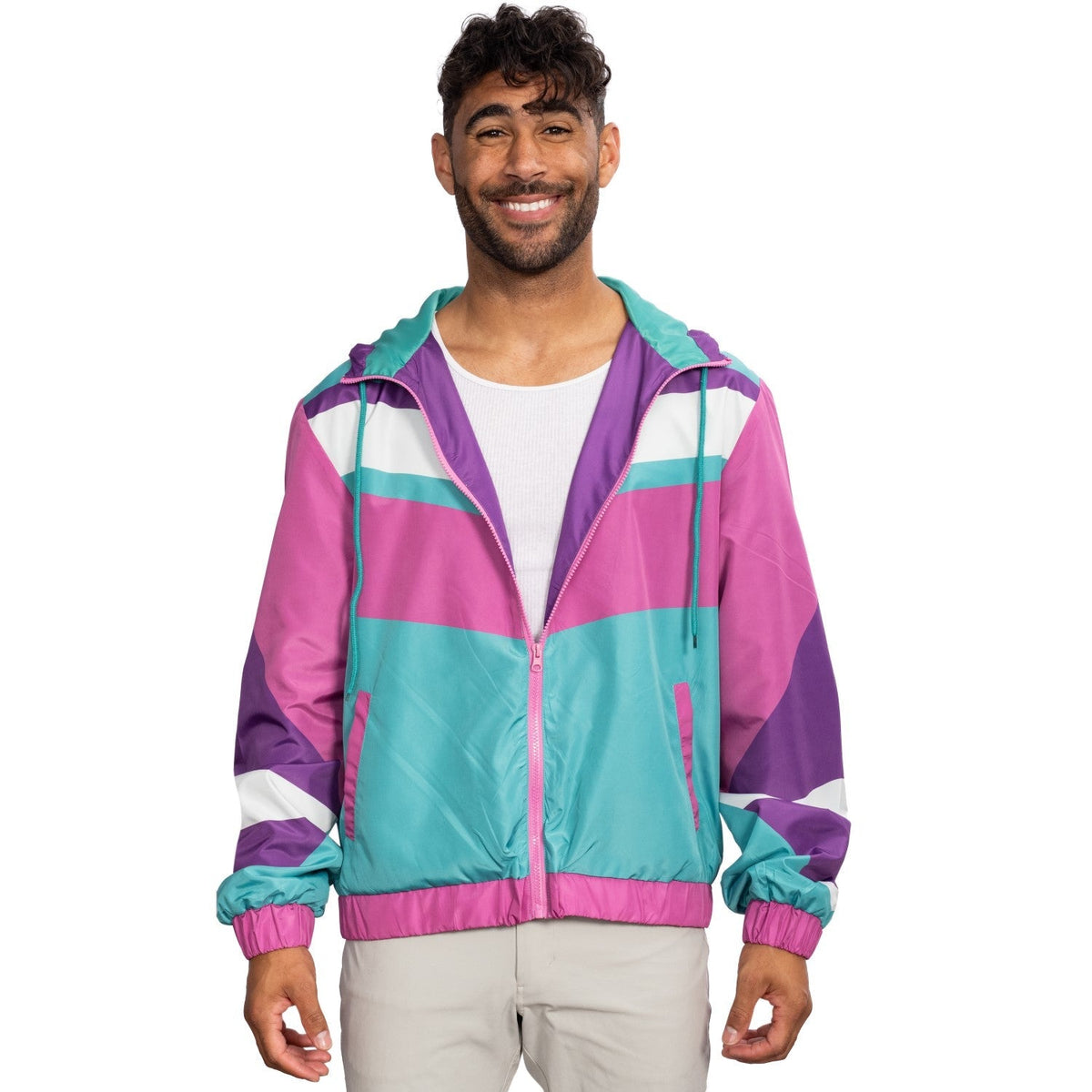 Retro Halloween Cosplay Windbreaker 1980s &amp; 1990s Lightweight Jacket