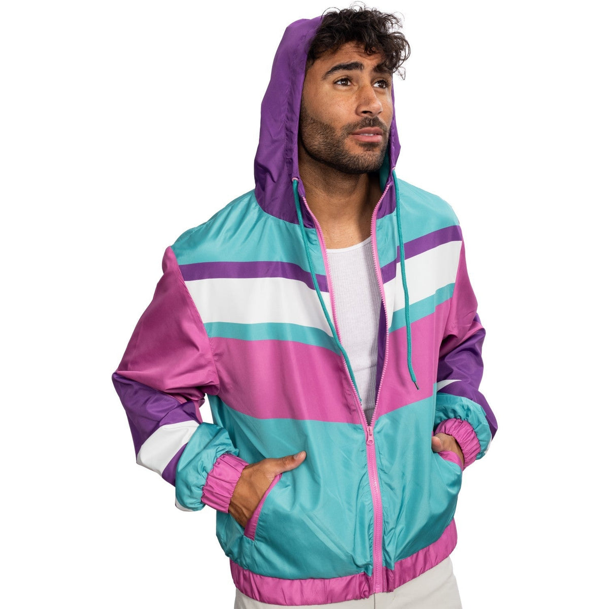 Retro Halloween Cosplay Windbreaker 1980s &amp; 1990s Lightweight Jacket
