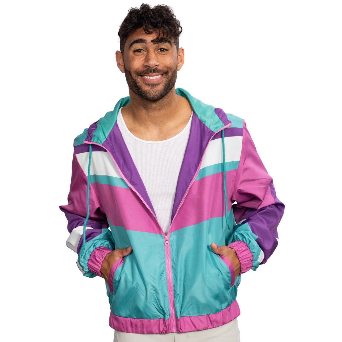 Retro Halloween Cosplay Windbreaker 1980s &amp; 1990s Lightweight Jacket