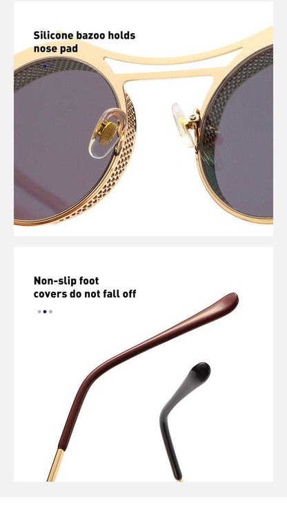 Retro Metal Round Circle Frame Sunglasses For Men New Fashionable New Round Shape Style Glasses For Women New Vintage Luxury Style Retro Sunglasses