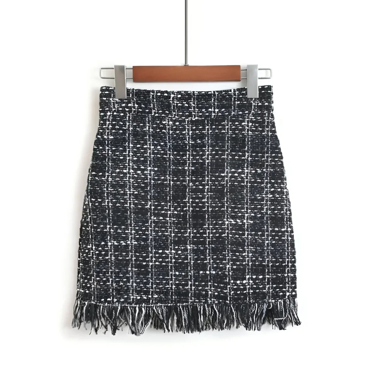 Retro Style Woolen Mini Skirt
