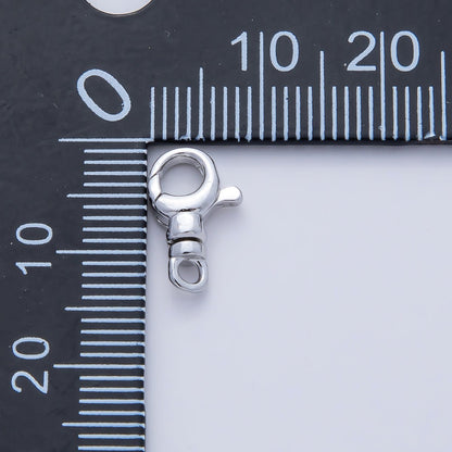 Rhodium Plated 12.5mm Swivel Lobster Claw Clasps Finding | Z1609