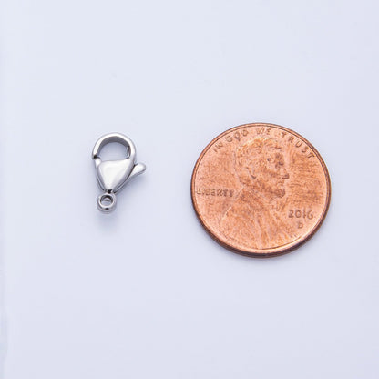 Rhodium Plated 12mm Lobster Claw Clasp Closure Findings | Findings-00058