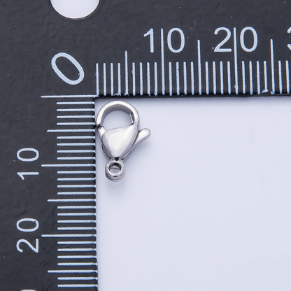 Rhodium Plated 12mm Lobster Claw Clasp Closure Findings | Findings-00058