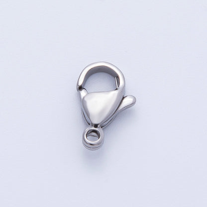 Rhodium Plated 12mm Lobster Claw Clasp Closure Findings | Findings-00058