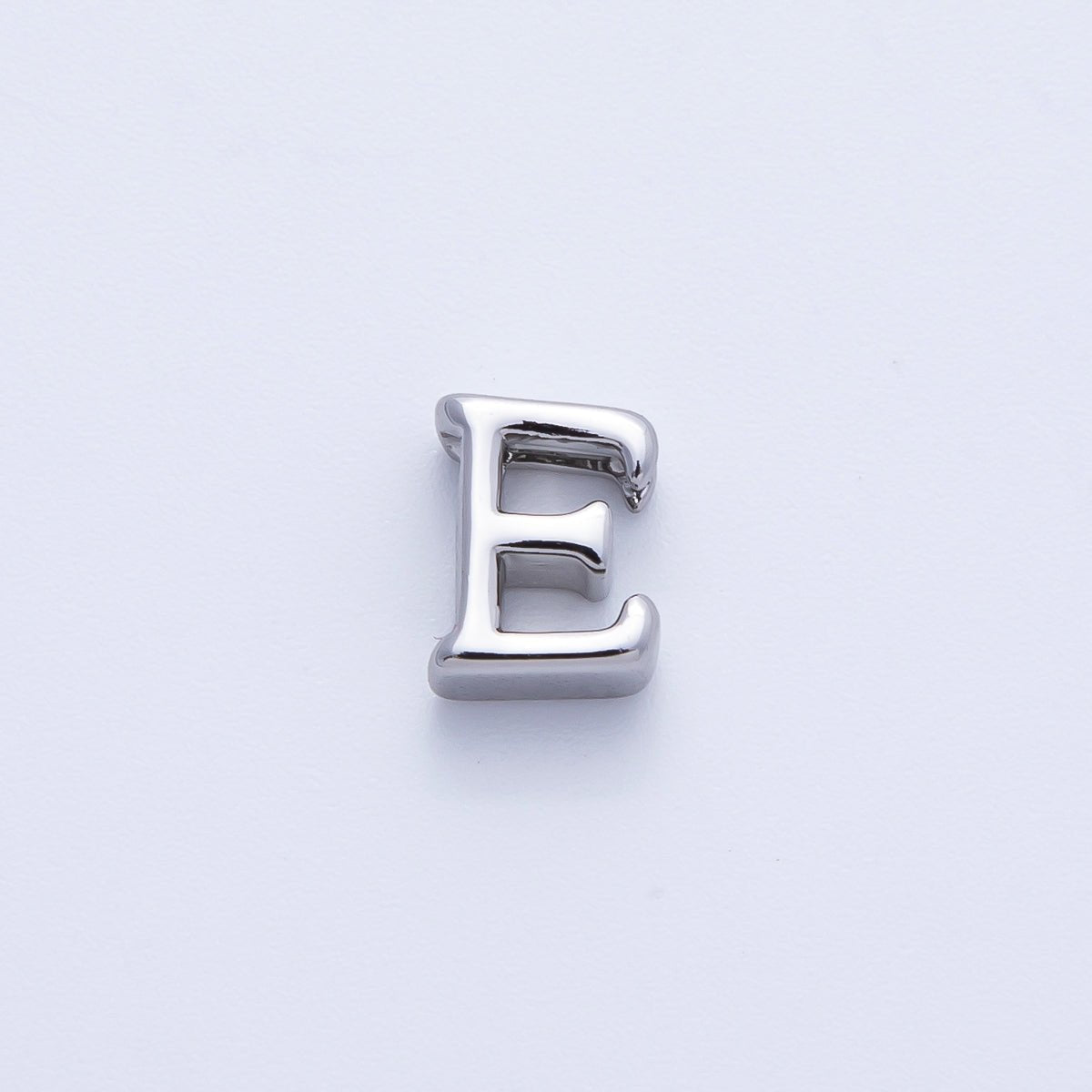 Rhodium Plated 8.5mm Minimalist Greek Initial Alphabet Letter Personalized Bead | AF248 - AF259