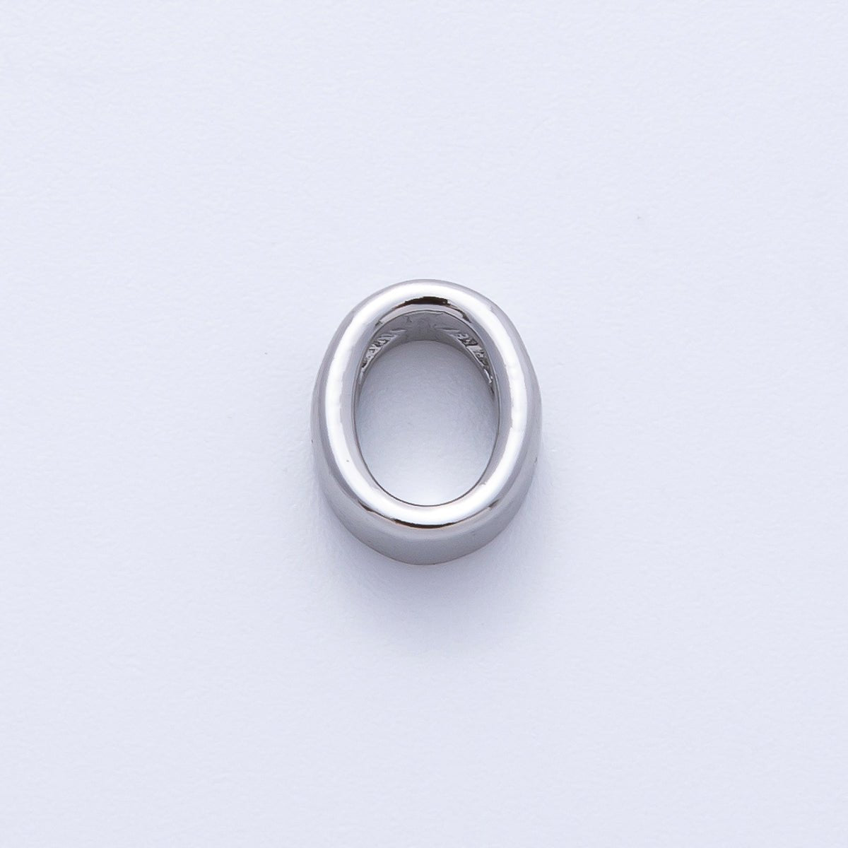 Rhodium Plated 8.5mm Minimalist Greek Initial Alphabet Letter Personalized Bead | AF248 - AF259