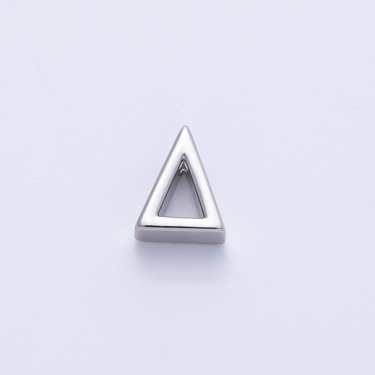 Rhodium Plated 8.5mm Minimalist Greek Initial Alphabet Letter Personalized Bead | AF248 - AF259