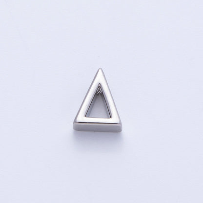Rhodium Plated 8.5mm Minimalist Greek Initial Alphabet Letter Personalized Bead | AF248 - AF259