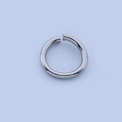 Rhodium Plated 8mm x 1mm Jump Ring Minimalist Finding Set| SP-1641