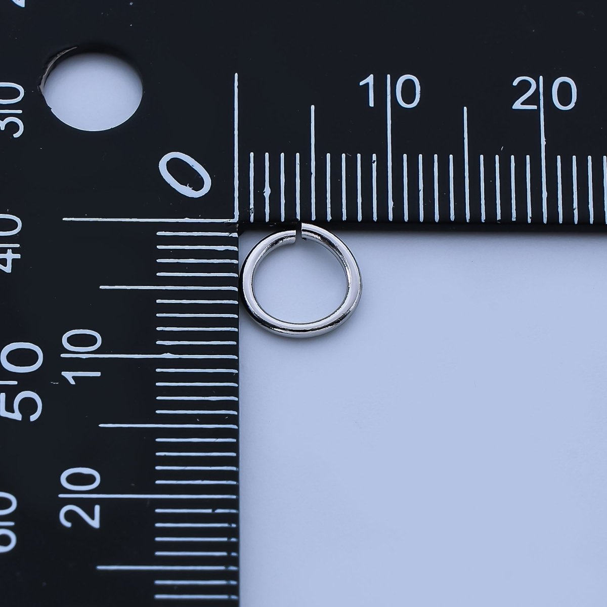 Rhodium Plated 8mm x 1mm Jump Ring Minimalist Finding Set| SP-1641