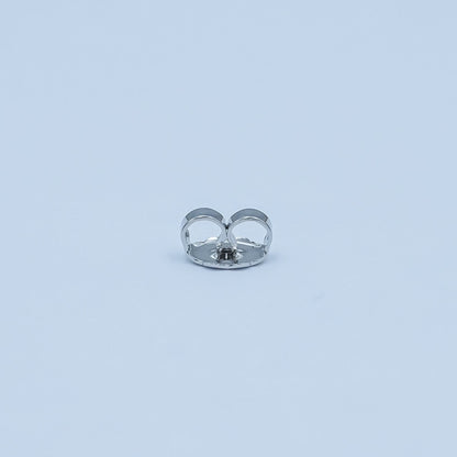 Rhodium Plated Minimalist Ear Backing Set | Z1144
