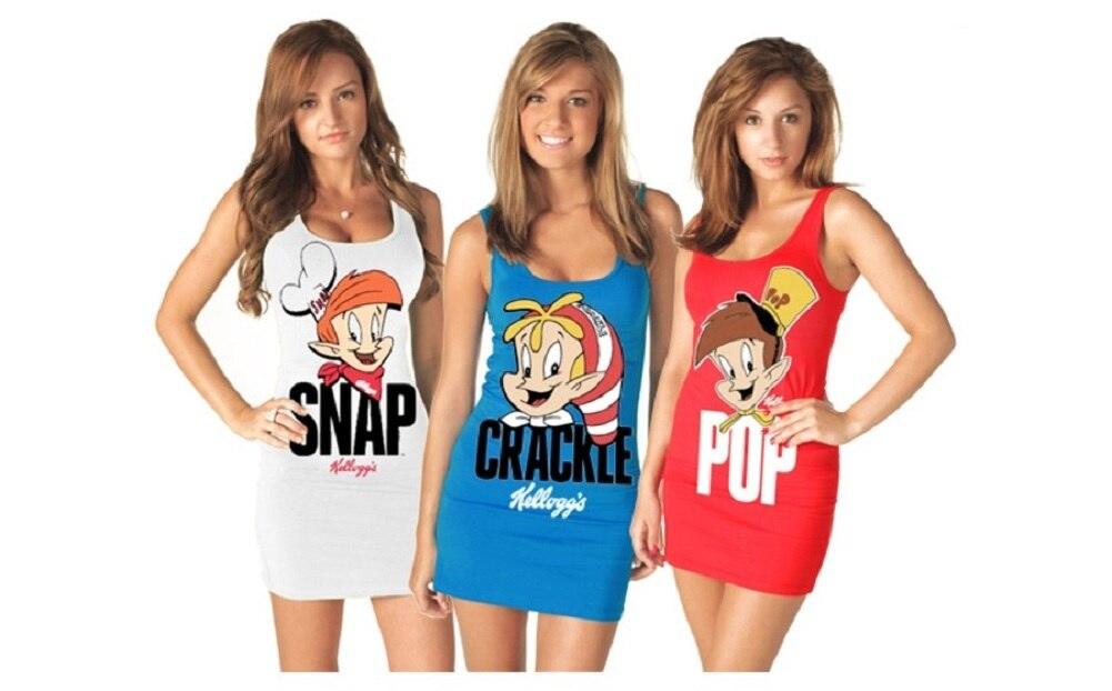 Rice Krispies Cereal Elf Snap Crackle Pop Tank Dresses