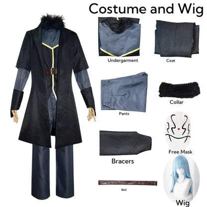 Rimuru Tempest Cosplay Costume – Reincarnated as a Slime Wig &amp; Mask