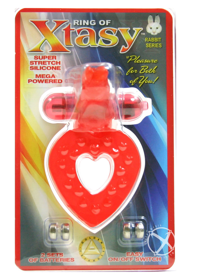 Ring Of Xtasy Rabbit Series Silicone Heart Cock Ring
