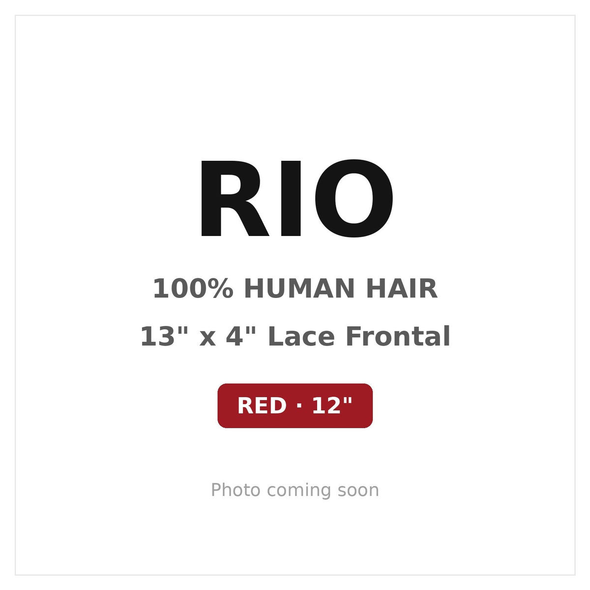 Rio Human Hair 13 By 4 Frontal Red Color 12"
