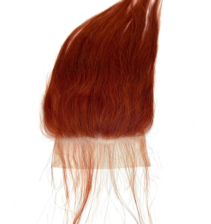 Rio Straight 4x4 Human Hair Closure Hairpiece Ginger - Choose Size