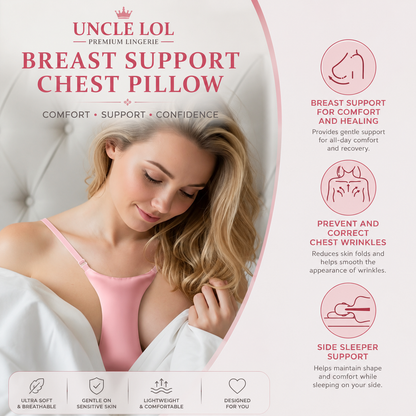 Premium Breast Support Pillow for Side Sleepers – Reduce Chest Wrinkles, Chest Compression &amp; Improve Sleep Comfort