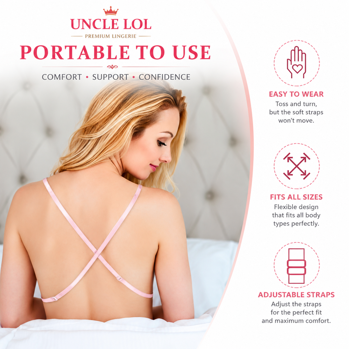 Premium Breast Support Pillow for Side Sleepers – Reduce Chest Wrinkles, Chest Compression &amp; Improve Sleep Comfort