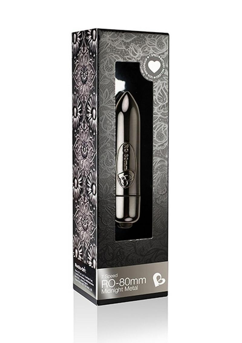RO 80MM 7-Speed Midnight Metal Bullet Vibrator