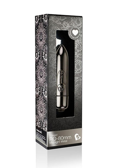 RO 80MM 7-Speed Midnight Metal Bullet Vibrator