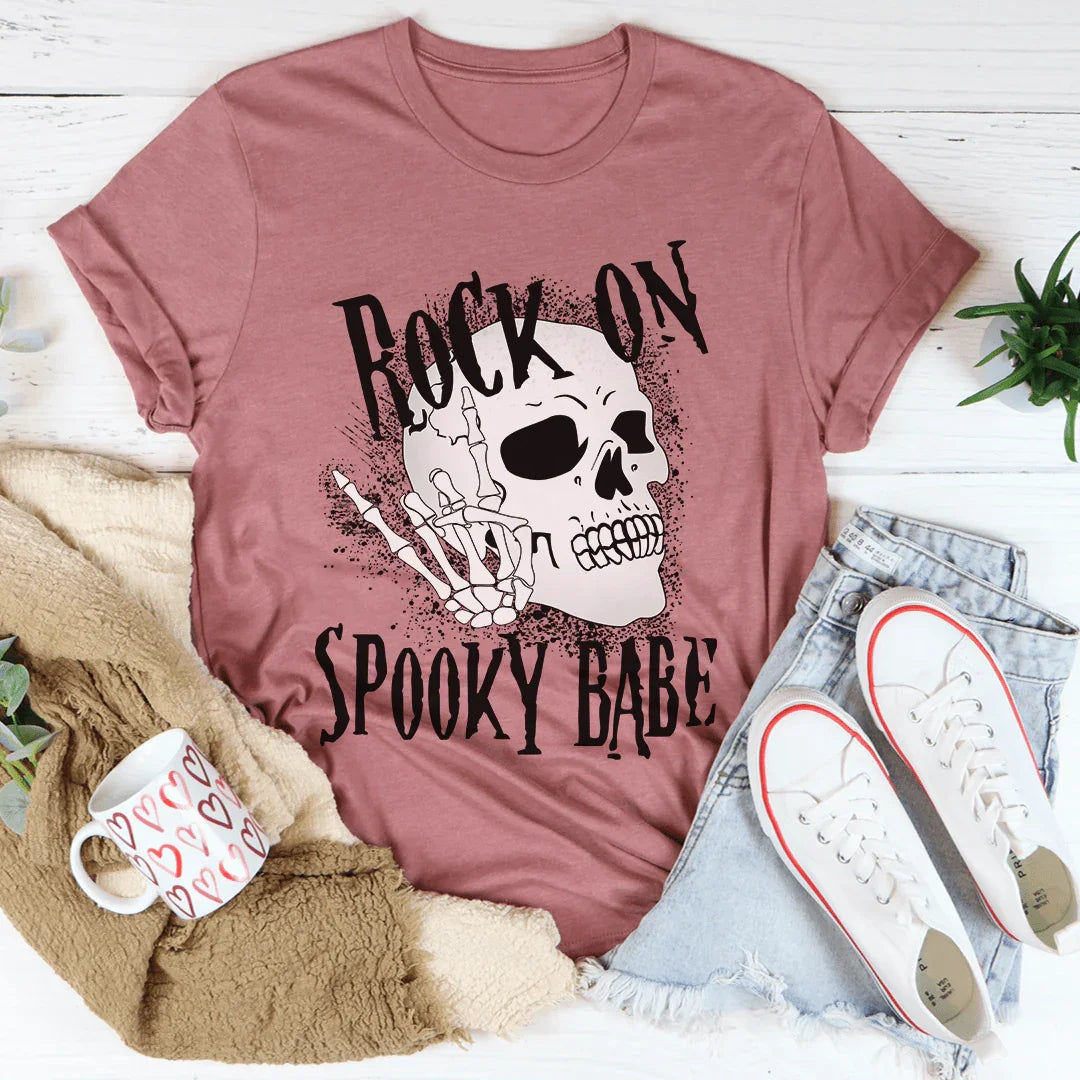 Rock On Spooky Babe Tee