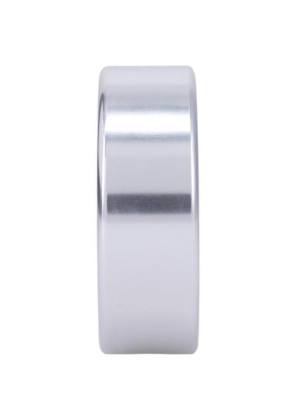 Rock Solid Brushed Alloy Cock Ring by Doc Johnson