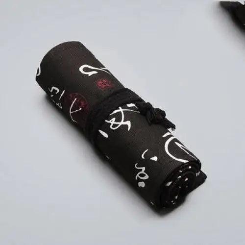 Roll Up Canvas Wrap Pencil Bag For Students Stylish Stationary Storage Pouch Unique Pencil Case For School