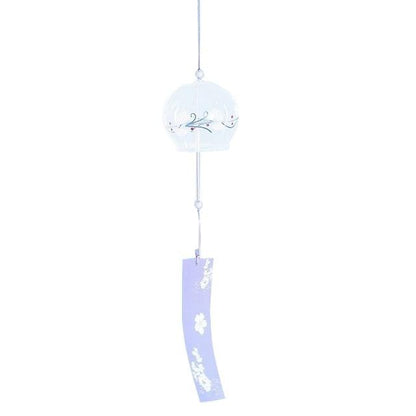 Romantic Cherry Wind Bells Japanese Wind Bell Japan Wind Chimes Handmade Glass Pendant Furin Home Decors Spa Kitchen Office Decor Birthday Gift Outdoor or Indoor Home Decors