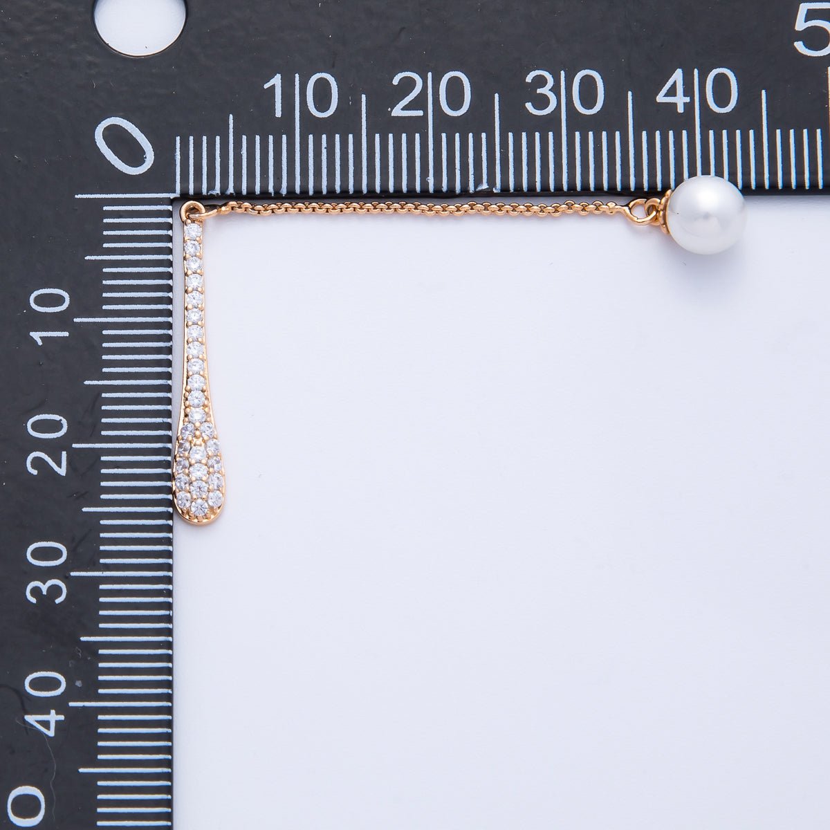 Rose Gold Filled 8mm Shell Pearl Micro Paved CZ Baseball Bat Ball Findings | Findings-00051