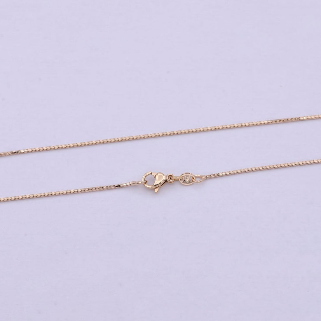 Rose Gold Snake Chain Rose Gold Plated Cocoon Finished Chain, 20 Inches Layering Necklace with Lobster Clasps | WA-614 Clearance Pricing
