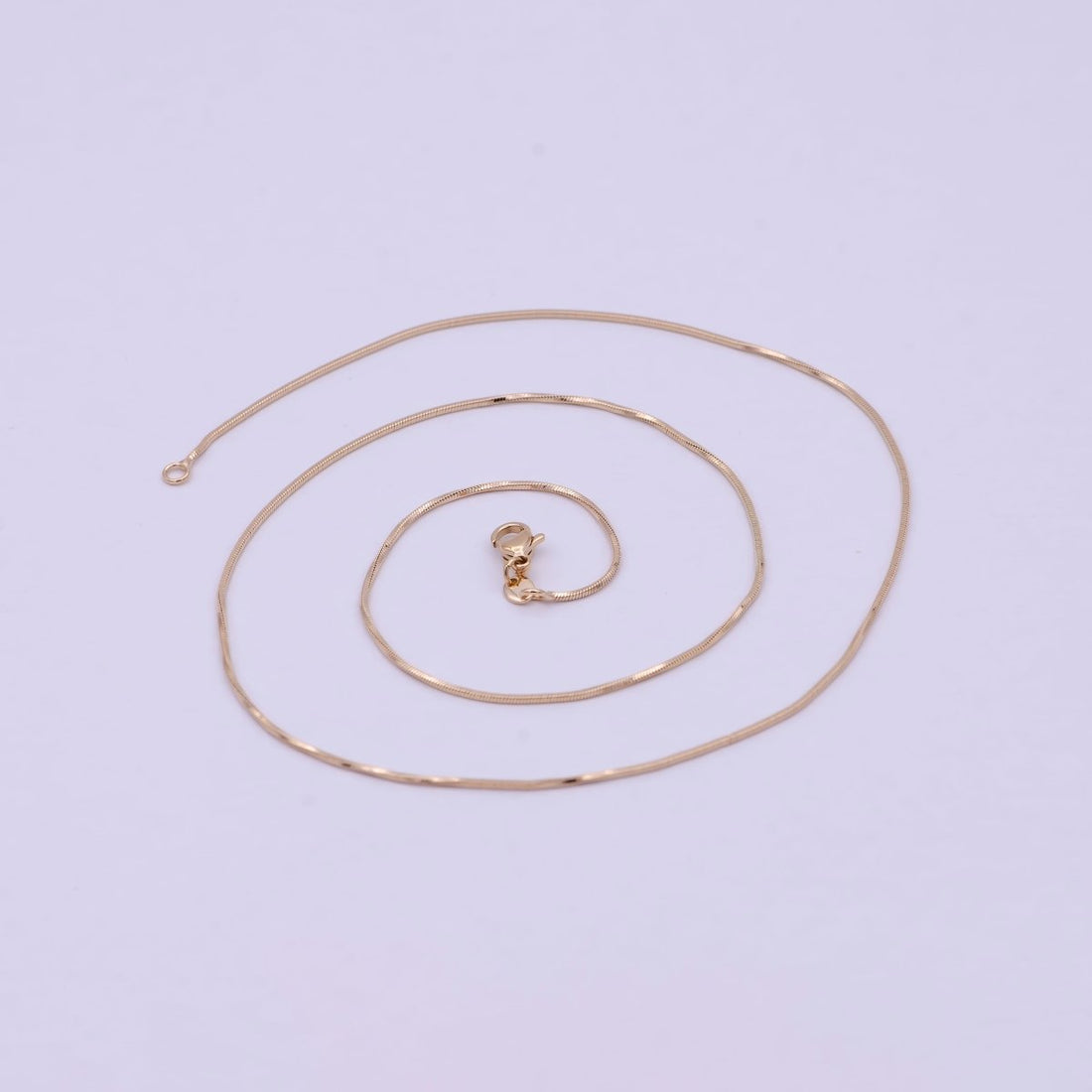 Rose Gold Snake Chain Rose Gold Plated Cocoon Finished Chain, 20 Inches Layering Necklace with Lobster Clasps | WA-614 Clearance Pricing
