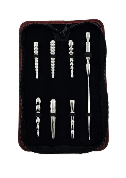 Rouge Stainless Steel Penis Plug Set with Handle 8 Unique Designs