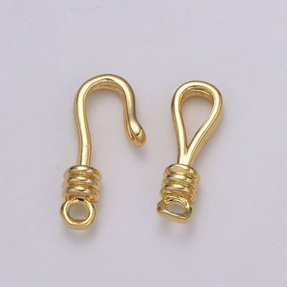 Round Leather Hook Clasp Gold Filled Jewelry Making Supplies K-645 K-648