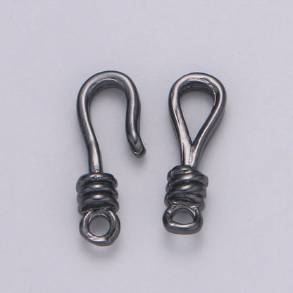 Round Leather Hook Clasp Gold Filled Jewelry Making Supplies K-645 K-648