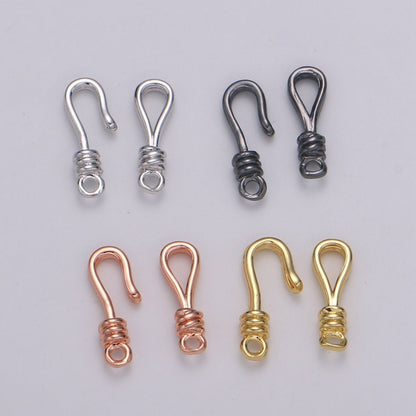 Round Leather Hook Clasp Gold Filled Jewelry Making Supplies K-645 K-648