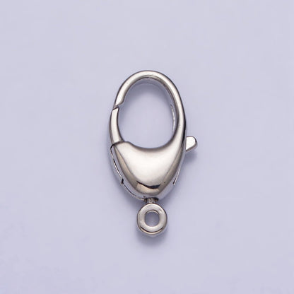 Rounded Oval Lobster Clasps Jewelry Making Closure Supply In Gold &amp; Silver | Z-133 Z-134