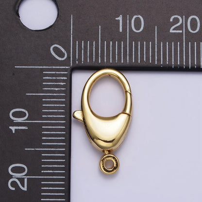 Rounded Oval Lobster Clasps Jewelry Making Closure Supply In Gold &amp; Silver | Z-133 Z-134