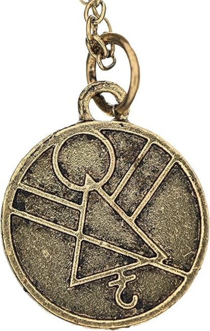 Rune Symbol Pendant Necklace Halloween Cosplay Costume Accessory
