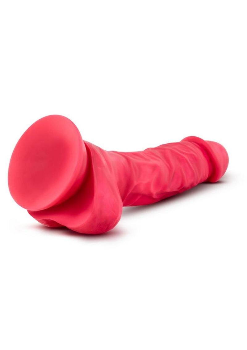 Ruse Hypnotize Silicone Dildo with Balls 7.5 Inch Cerise for Pleasure